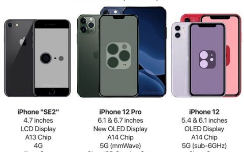iPhone 12全员渲染图新鲜出炉 5款新机档差拉大