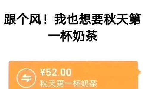 秋天的第一杯奶茶是什么梗  朋友圈秋天的第一杯奶茶