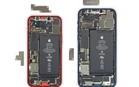 iPhone 12 mini拆解 内部相当于iPhone 12组件的mini版本