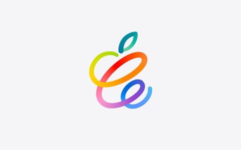 2021苹果春季发布会壁纸下载 五颜六色灵动线条