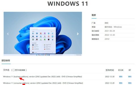 Win11 business editions和consumer editions有什么区别？